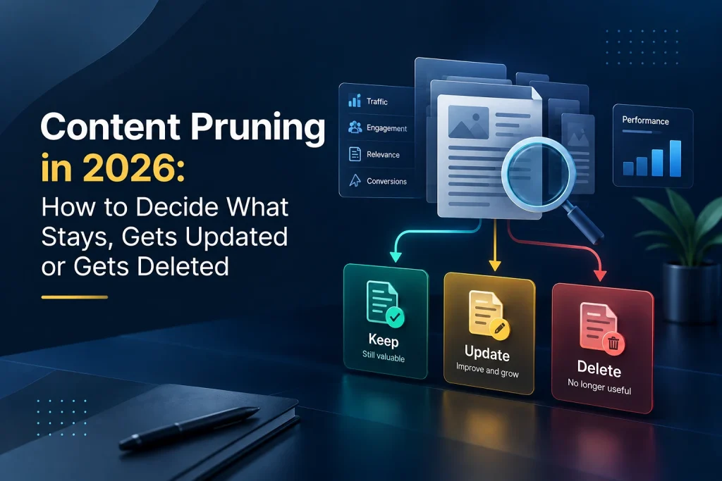 Content Pruning in 2026: How to Decide What Stays, Gets Updated or Gets Deleted Content Pruning in 2026